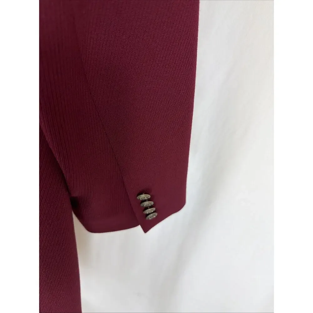 Vintage 90's Pendleton Burgundy Long Blazer #1259 Size 18W USA - Picture 5 of 6